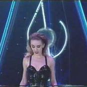  Kylie Minogue Shiny Black Latex Corset Live WMA 1991 วีดีโอ